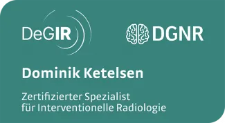 Logo: DeGIR Certified Specialist for Interventional Radiology, Dominik Ketelsen